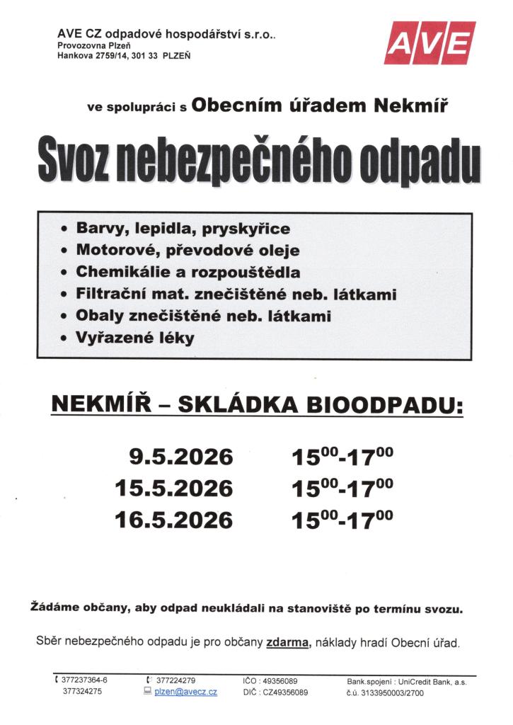 Svoz nebezpečného odpadu