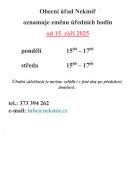 Změna úředních hodin